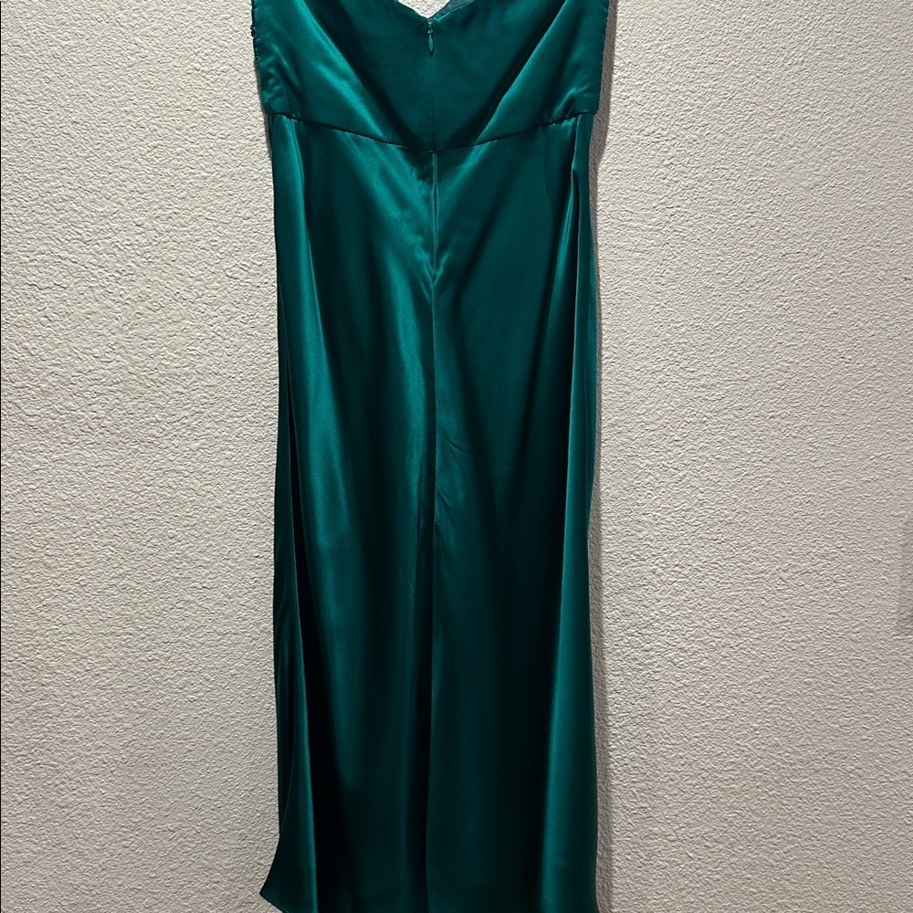 Banana Republic Strapless Dress in Teal 100% Silk - Picture 4 of 7